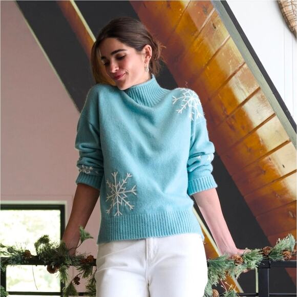 Sundance Sweet Snowflake Knit Sweater - Picture 1 of 9